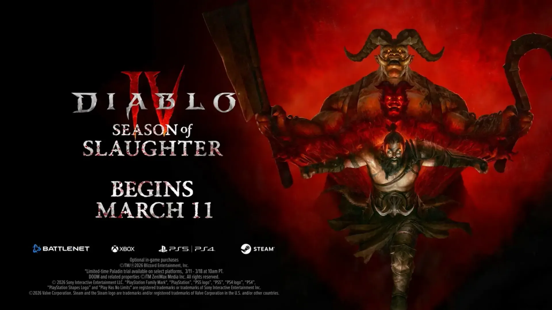 Diablo 4 - Saison des Gemetzels startet am 11. März