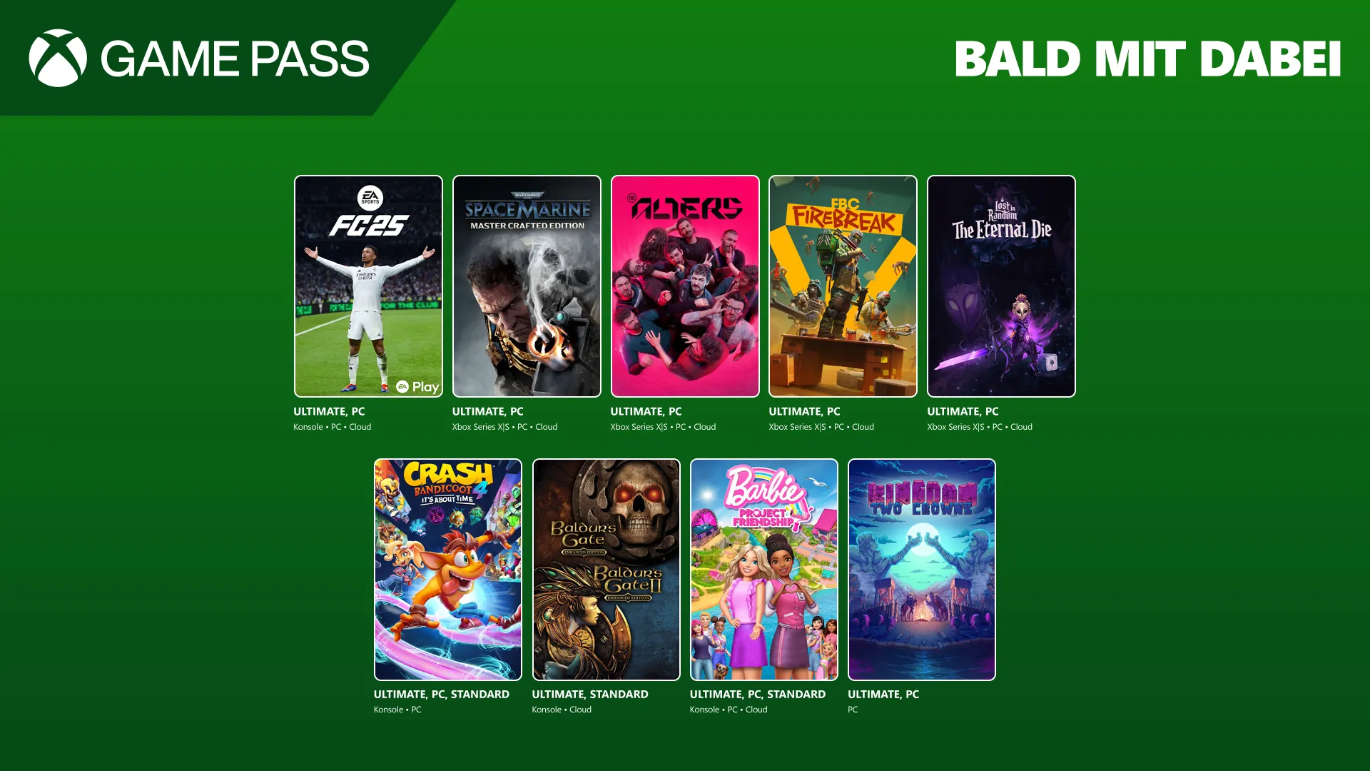 XBox Gamepass - Highlights im Mai 2025