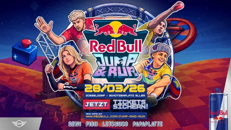Red Bull Jump & Run 2026 - Mehr Action, mehr Gaming, mehr Rivalität