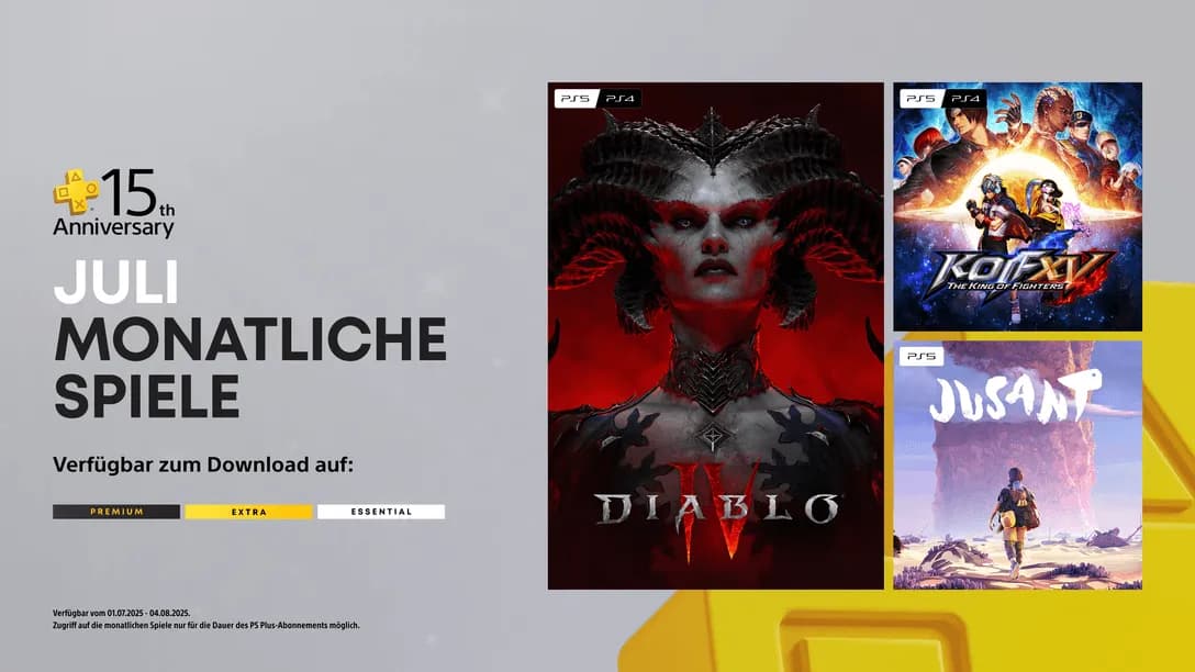 PlayStation Plus - Neuzugänge im Juli 2025