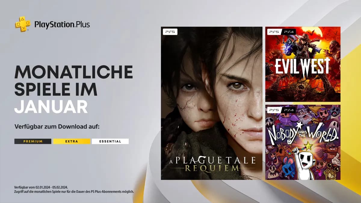 PlayStation Plus - Neuzugänge im Januar 2024