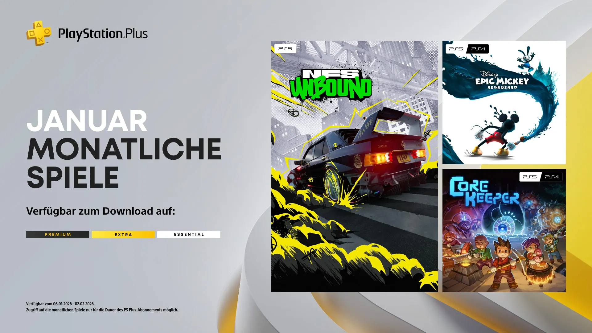 PlayStation Plus - Neuzugänge im Januar 2026
