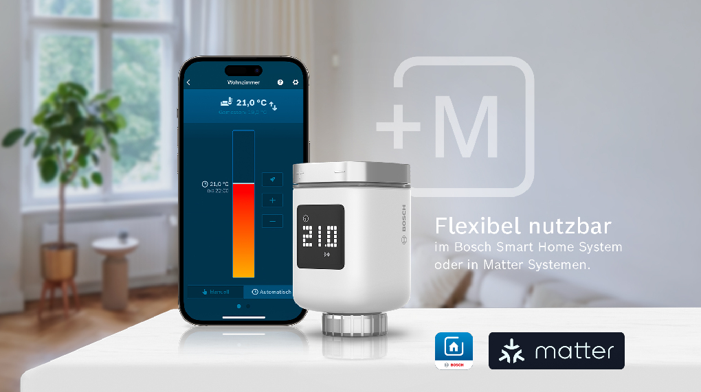 Bosch Thermostat II - Erstes Matter-Produkt verfügbar